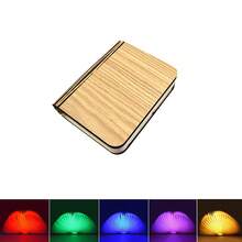 1PC LED 5 Colors Paper Creative Book Night Light USB Rechargeable Magnetic Folding Decorative Desk Lamp For Home Office Library Party Festival Gifts ﻿ - 書本燈杏色 - 查看 15