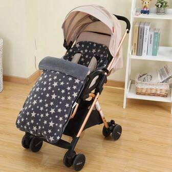 1pc Baby Stroller Seat Cushion With Star Pattern, All Season Stroller Pad, Baby High Chair Cushion
