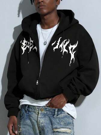 Fall/Winter New Arrivals Men's Outerwear Patterned Print Regular Oversized Travel & Vacation Outdoor Camping Casual Sports Fitness Running Men's Hoodies