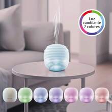 Difusor Eléctrico de Aromaterapia| Armoniza tu Ambiente con Aceites Esenciales| con Luz Cambiante de 7 Colores| 100ML de Capacidad| Diseño Minimalista y Elegante| Incluye Cable USB - Difusor Individual - Ver 4