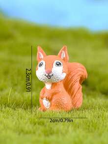 5/10/20 Pcs -Mini Resin Squirrel Miniature Squirrel Figures Tiny Resin Squirrel Mini Forest Animal Figures Garden Accessories Cupcake Topper Decor For Outdoor Landscape Garden Lawn DIY Birthday Craft