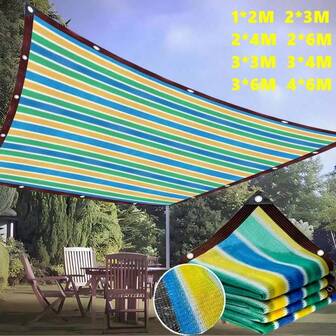 1 st färgad solskyddsnät för innergård, balkong, universell kant, stansning, ingen installation, utomhus solskyddsnät, solskyddsartefakt, andningsbart solnät (1*2M/2*3M/2*4M/2*6M/3*3M/3*4M/3*6M/4*6M)