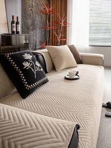 1件防水沙发套，加厚保暖，适合秋冬季节，柔软亲肤，可机洗，宠物友好，防污耐用，四季皆宜，节日装饰家具保护套，适用于1/2/3/4座沙发扶手靠背。 - 卡其色 - 查看 6