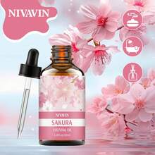 NIVAVIN 30ml/60ml/100ml Sakura Essential Oil, Floral Fragrance Plant Extract, Long-Lasting & Fresh, Suitable For Face, Body, Hands & Feet Care, Also For Aroma Diffuser, Massage, Multi-Purpose, Portable Bottle Design, Ideal Gift For Christmas, Halloween, Easter - Cherry Blossom Essential Oil - View 2