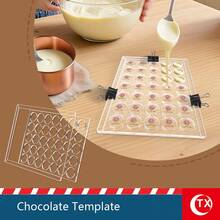 1 件创意巧克力糖果模具，透明亚克力材质，用于塑形和制作羽毛、勺子、方形巧克力，可互换塑形模具，不粘且可重复使用的烘焙模具，适用于巧克力馅料，非常适合家庭面包师、糖果店和巧克力爱好者，适用于婚礼、家庭聚会、节日派对和庆祝活动，巧克力模具 - 彩色 - 查看 7