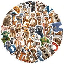50PCS Cartoon Alphabet Animal Doodle Stickers Cute Decals DIY Decoration Skateboard Phone Case Laptop Bike Fridge Waterproof Graffiti Stickers - Multicolor - View 2