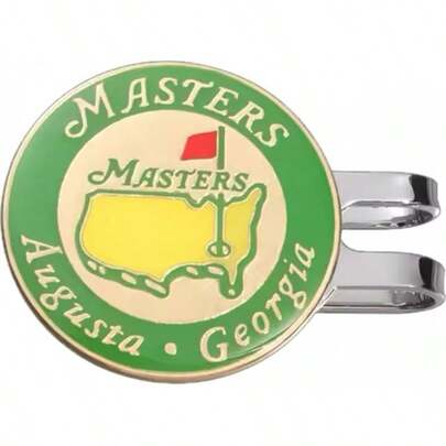 EstiloMarcador De Golf Masters Augusta Georgia, Clip MagnéTico Para Gorra, Verde Y Amarillo, 33MmVersióN Mejorada