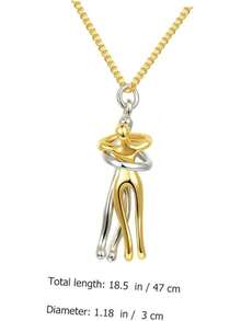 2 Piezas Collar de pareja Collar de collar de amor joyas abrazo amante collar joyería de la  collar de corazon para parejas collar de amante pareja abrazando collar - como se muestra x 2 piezas - Ver 6