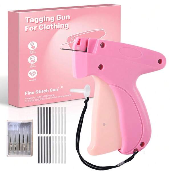 Multifunctional Tagging Gun For Clothing And Retail Use, Heavy-Duty Label Attacher With 6 Needles And 2000 Plastic Fasteners, Professional Price Tag Gun For Clothes, Fabrics, Toys, And Crafts