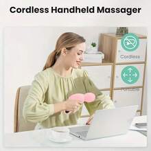 Pistola de masaje de mano, masajeador muscular portátil, mini masajeador de relajación muscular para mujeres, recargable por USB, diseño compacto y ligero, batería de litio de 1200mAh, apto para uso en casa, oficina o viaje