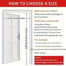 AIYYIPA 1pc Magnetic Door Curtain, Pet Friendly & Easy Installation, EVA Material, Semi-Transparent White Slat Design. With Geometric Pattern & Noise Reduction Details, Thermal Insulation, Suitable For Home Use, All Season & Pet Friendly Scenarios - Multicolor - View 12