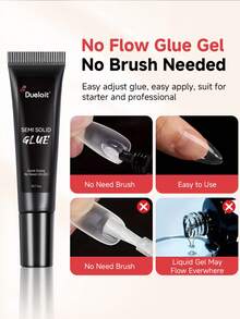 2pccs/1pc Super Strong Nail Glue 15g For Press On Nails - Quick Drying, Semi Solid, Long Lasting, No UV Light Needed