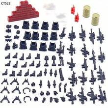 Military Set Simulate Battle Mini Weapon Pack Gun Rifle Pistol Accessories Building Blocks Diy Set Equipment Accessories Kits Swat Team Soldier Figures