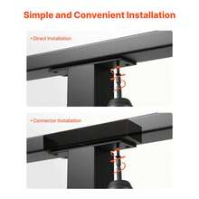 6.5ft Stainless Steel Handrail (1/4 Pack) & Complete Cable Railing Kit With 35in Posts, Plus 2 Pack POM Handrail Connectors (Flat HT-04/Corner HT-05) - Matte Black, Rectangular/Adjustable/Cuttable, For Indoor/Outdoor Stairs, Deck, Balcony - 6.5ft 4-pack - View 5