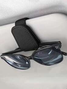 Universal Car Sun Visor Glasses Clip Fashion Glasses Holders Auto Eyeglasses Holder Car Accessories Vacation Camping Travel Back To School Essentials - Multicolor - View 2