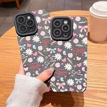 Funda de teléfono  16 de lujo con patrón de datos colorido compatible con  15 13 11 14 12 Pro Max XR XS Max X 8 7 Plus, funda suave a prueba de golpes, funda de teléfono con patrón para hombres NA8, regalo de Navidad con marco para niños y niñas - Colores mixtos - Ver 1