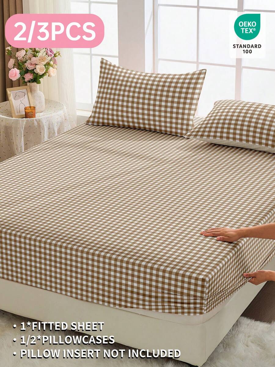 2/3pcs Bedding Set, Bedding Supplies, Mattress Protector, Bed Cover, Bed Sheet, Home Decor, Comfortable Home Textile, Breathable Anti-Pilling Mattress Protector, Soft & Skin-Friendly, Comfortable Bedroom Bedding, Fashionable Mattress Cover, Full Wrap Mattress Protector - Multicolor - View 1