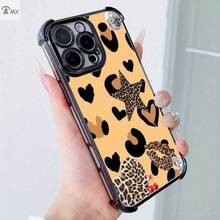 Funda de Teléfono con Diseño de Estampado de Leopardo y Elemento Decorativo para  16, 16e, 16 Plus, 16 Pro, 16 Pro Max,  15, 15 Plus, 15 Pro, 15 Pro Max, 14, 14 Plus, 14 Pro, 14 Pro Max, 13, 13 Pro, 13 Pro Max, 12, 12 Pro, 12 Pro Max, 11, 11, 11 Pro Max, 7, 8, X, XS, Antimanchas, a la Moda, a Prueba de Golpes en las Cuatro Esquinas - Colores mixtos - Ver 2