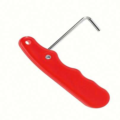 Skate Lace Hook Puller (With Handle) - Durable Stainless Steel Folding Lace Tightener, Suitable For Ice Hockey, Roller Skating, Portable And Easy To Store