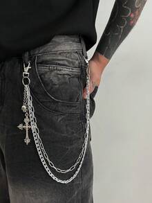 1pc Gothic Dark Spider Chain, Hiphop Pants Chain Accessory For Halloween