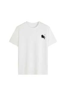 3件套夏季新款基础休闲圆领短袖T恤，简约Logo、数字和字母印花，百搭日常女装 - 黑白和深花灰 - 查看 6