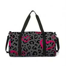 Túi du lịch cỡ lớn in hình động vật, túi xách tay gấp gọn tiện dụng, túi hành lý, túi đựng đồ qua đêm, túi đựng đồ du lịch bền chắc, đồ dùng cần thiết cho du lịch biển, kỳ nghỉ, dành cho nam và nữ. - màu đen - Xem 9