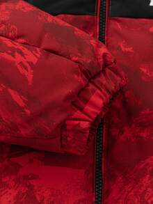 Balabala Kids Boys Down Jacket, Winter 2025 Warm & Protective Coat - Black and Red - View 7