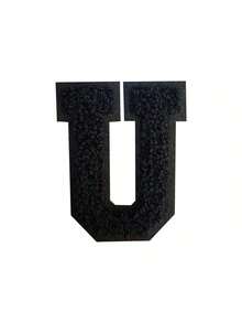 1/26pcs Chenille 2.8 Inch Letter Iron-On Patches, Suitable For Repairing Jeans, T-Shirts And Other Clothing, Letter Patch Badges - Black - View 37