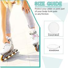 1片冰球踝关节护垫，适用于滑冰鞋的凝胶垫，冰上运动配件，冰上运动防护装备，冰刀保护套，灵活贴合，加强踝关节支撑，耐用凝胶垫，适用于冰球运动员和花样滑冰运动员