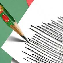 Christmas Style HB Pencil Custom Different Pattern On Pencil Body As Christmas Gifts For Student And ChildCartoon Cute High Value Christmas-Themed Wooden Stationery Pencil School Supplies Gift For Students - Multicolor - View 4