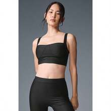 Alo Yoga Airlift Turn It Up Bra Tank - Black |  | Pilates Set - 黑色 - 查看 1