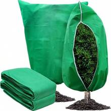 Winter Plant Protection Cover, Thickened Non-Woven Fabric With Drawstring And Zipper, Dust-Proof And Warm, Frost Protection - Multicolor - View 4