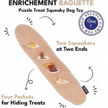 TFKI Interactive Squeak Dog Toy Dog Enrichment Puzzle Toys Stress Release Game For Boredom Snuffle Activity Foraging Instinct Training Of Dogs - 法國麵包 - 查看 2