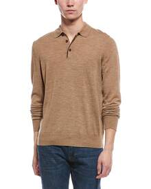 Bruno Magli Wool Polo Sweater - 棕色 - 查看 2