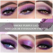 9Colors Eye Shadow Palettes MakeupDark Purple Plum Lavender Mauve Black Smoky Eyeshadow Palette For Older Women Natural Powde Eye Shadows Waterproof Long Lasting NaturingLooking - 9Colors-dark Purple Plum Lavender - View 3