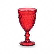 U HOME - Juego 6 Copas Vino Diamante Color Cristal - Rojo - Ver 2
