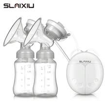 2 Pieces Double Electric Breast Pumps – Strong Suction + Massage & Lactation-Promoting Function, Efficient Milk Storage + Anti-Milk Leakage, Suitable For Breastfeeding Moms For Home Pumping / Night Milk Storage / Postpartum Lactation-Promoting Care - trắng - Xem 1