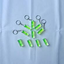 20/30/40/50pcs Plastic Spirit Level Keychains, Portable, Suitable For DIY Hobbyists And Home Decor - Green - View 2