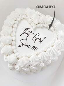 Charm per torta personalizzato con nome, topper per torta di compleanno personalizzato, mini topper per torta nuziale a forma di cuore, decorazione per torta in acrilico per compleanno e forniture per feste di matrimonio, glitter - stile B - Visualizzare 1