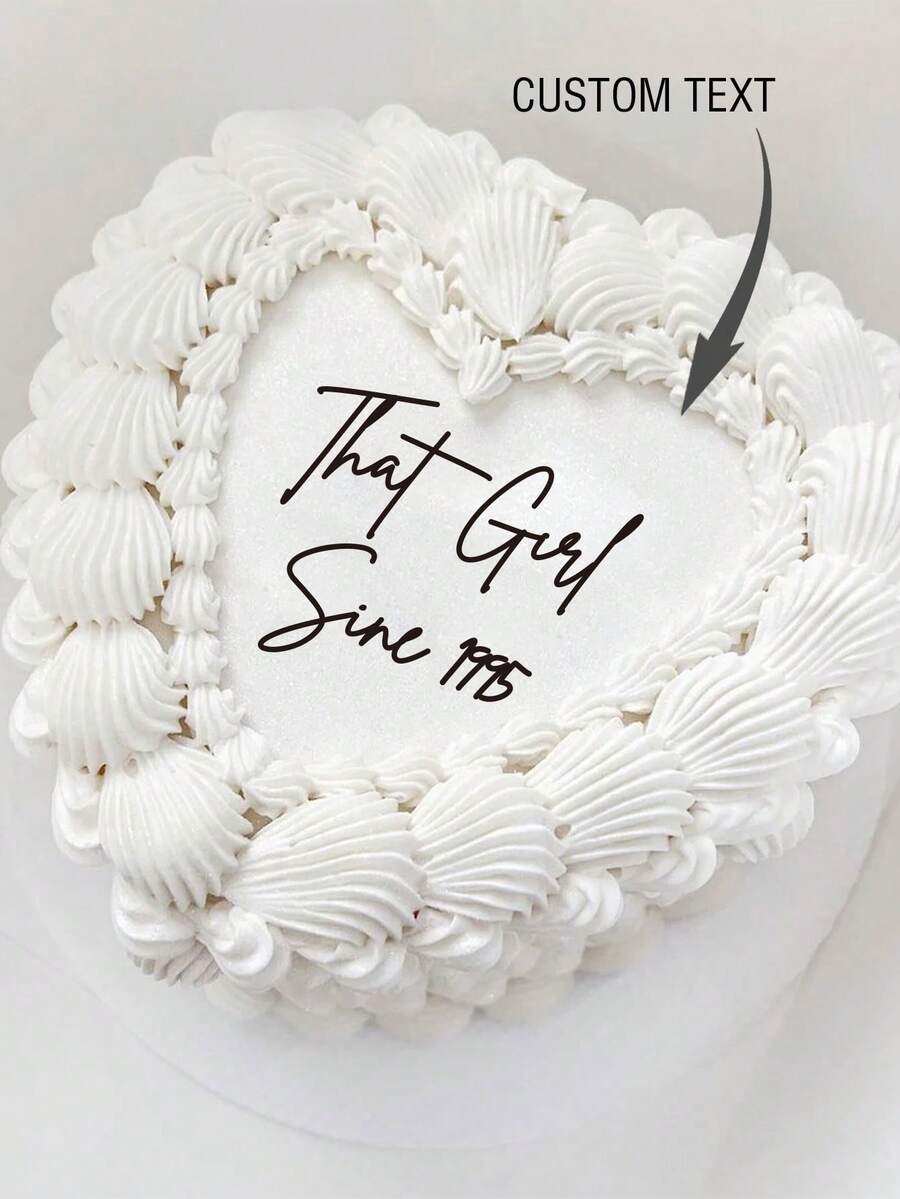 Charm per torta personalizzato con nome, topper per torta di compleanno personalizzato, mini topper per torta nuziale a forma di cuore, decorazione per torta in acrilico per compleanno e forniture per feste di matrimonio, glitter - stile B - Visualizzare 1