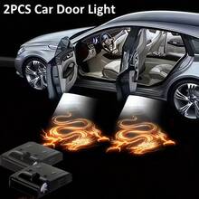 Multi-Pack Car Battery Powered LED Welcome Lights - Universal Car Door Decorative Atmosphere Lights - Suitable As Halloween, Valentine's Day, Thanksgiving, Christmas Gifts - Easy To Install, Personalized And Practical. - Bright Black - View 19