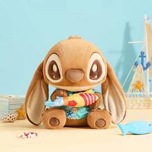 Miniso 迪士尼史迪奇系列 - 10英寸棕色皮革坐姿毛绒玩偶（史迪奇），不含夜光填充物，亲肤材质，标志性史迪奇爪子细节，可收藏展示（1个） - 彩色 - 查看 2