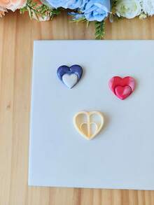 1 pieza Cortadores de arcilla polimérica en forma de corazón, moldes de corte para colgantes de joyería con forma de amor, moldes de arcilla para pendientes suaves, herramientas hechas a mano para hacer joyas y pendientes DIY
