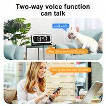 Cámara reloj inteligente, cámaras de inalámbricas WiFi de 5G y 2.4G para interiores, cámaras 2K para del hogar con comunicación bidireccional, visión nocturna a color, PTZ de 360°, detección de movimiento humano - Negro - Ver 6