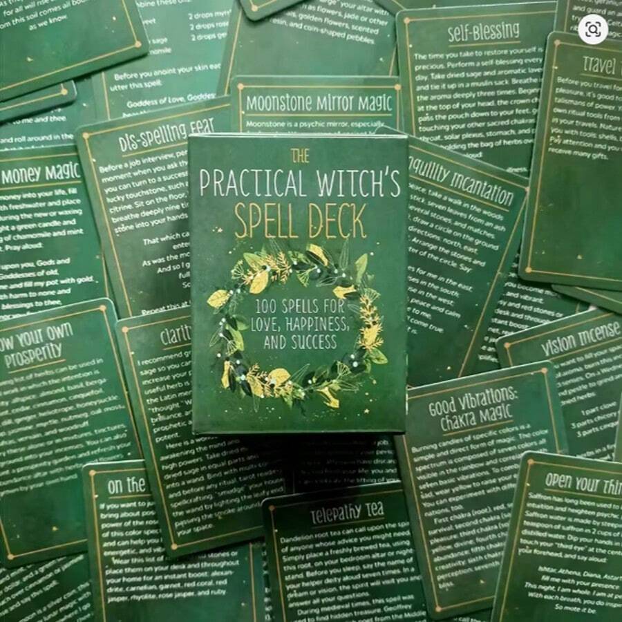 100PCS Practical Witch's Spell Oracle Tarot Cards Deck English Tarot Board Games Divination Fate Home Family Entertainment Games - SB52 - View 1