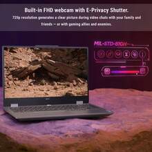 Lenovo LOQ RTX 5060 Gaming Laptop, 15.6" FHD 144Hz, AMD Ryzen 7 250, Up To 64GB DDR5 RAM, Up To 2TB PCIe M.2 SSD, Backlit Keyboard, Wi-Fi 6, Windows 11 Home, Grey - 灰色 - 查看 5