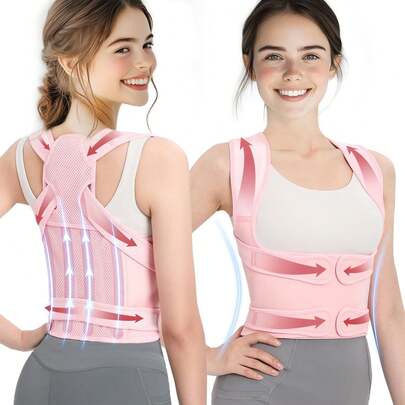 Unisex Adjustable Back Corrector, Shoulder Corrector, Full Back Support, Relieve Upper And Lower Back Pain - Scoliosis, Improve Back Posture And Provide Lumbar Support.Unisex Back Brace Posture Corrector, Shoulder Corrector, Adjustable Full Back Support, Relieves Upper And Lower Back Pain - Scoliosis, Improves Back Posture And Provides Lumbar Support