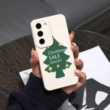 Funda de teléfono de silicona a prueba de golpes con patrón de árbol de Navidad de cobertura completa de la marca  para Galaxy S24 S23 S22 Plus Ultra FE S21+ S20 A72 A54 5G A53 A52 A52S A51 A33 A32 A23 A22 A21S, funda protectora de moda más vendida GN1 - Colores mixtos - Ver 2