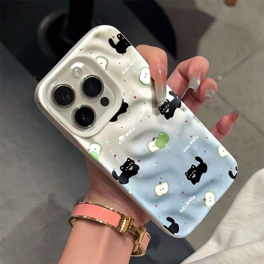 Teléfono Teléfono con patrón de meteorito de dopamina, adecuado 16 15 ProMax 14 14 Plus 13 Pro 12 Pro 11 Pro Modelo 16 Pro Protector anticaída suave todo incluido, se puede regalar como cumpleaños a amigos, familiares, compañeros de clase y aniversarios, teléfono, idea, diseño, dopamina estética, suave, cubierta protectora, accesorio móvil, cubierta de teléfono, amantes, entusiastas de la tecnología - Blanco - Ver 1