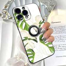 [Teléfono] Soporte de anillo de silicona, TPU antigolpes con agarre giratorio de 360°, cobertura total para phone 12, 13, 14, 15 y 16 (incluidos Pro/Pro/Plus). Colores: negro, blanco y azul. - Multicolor - Ver 5